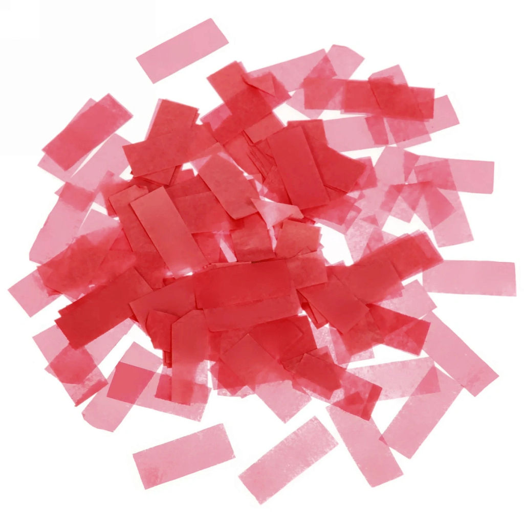 Цена за 5шт. Конфетти "Прямоугольники красные" 18 г, бумага