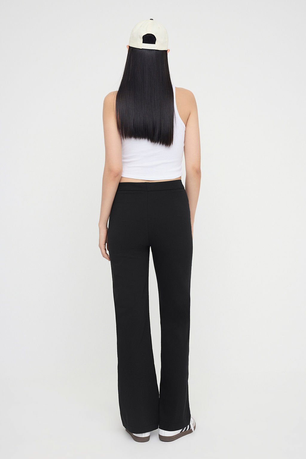 Teen Siyah Fitted Likral? Esnek Wide Leg/Genis Paca Pantolon TWOAW26PL00009 - Trendyolmilla фото 4