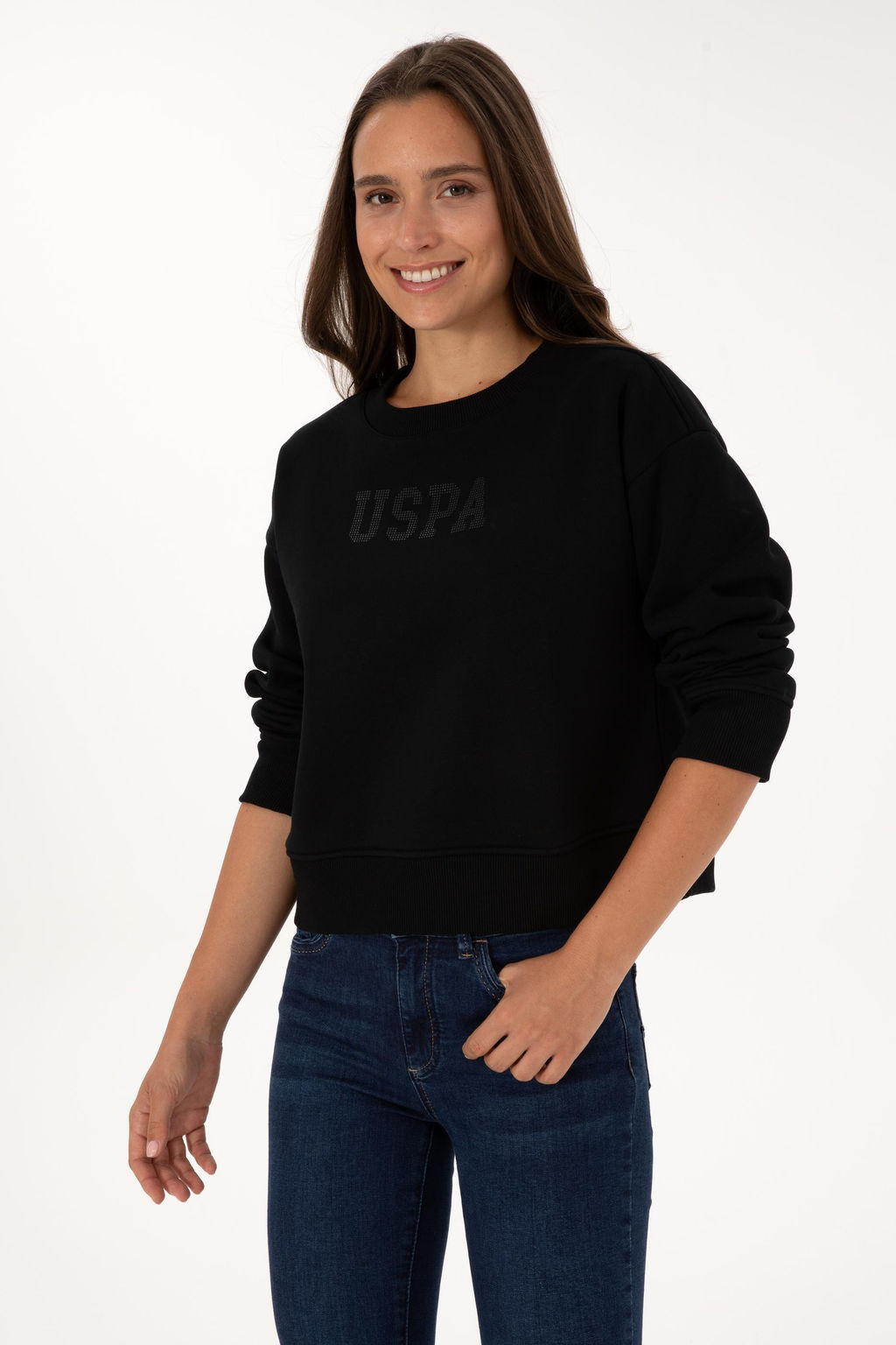 Kad_n Siyah Basic Sweatshirt Sepette S_rpriz _ndirim