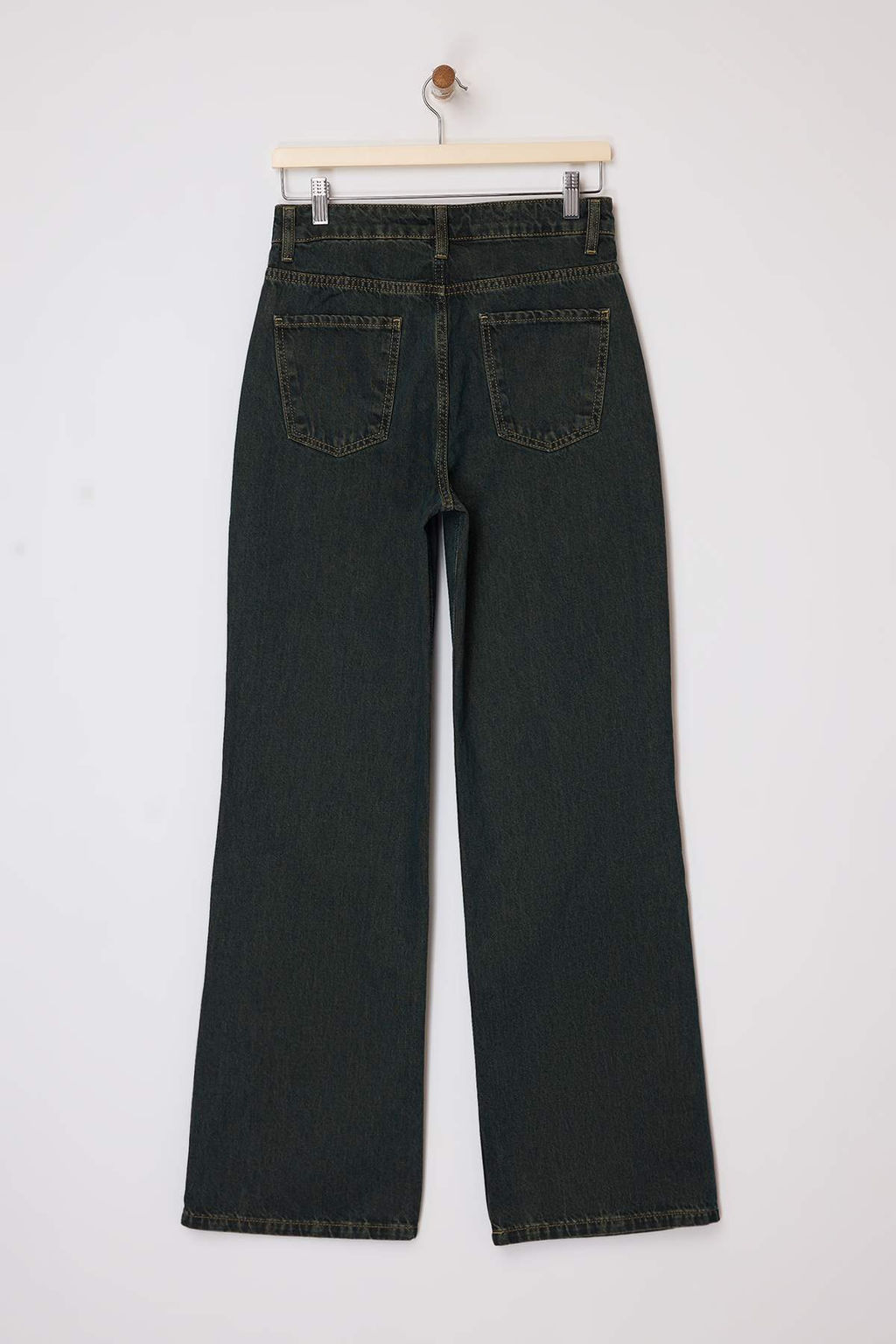 Kahverengi Vintage Y?kama Yuksek Bel Wide Leg Jeans TWOSS26JE00048