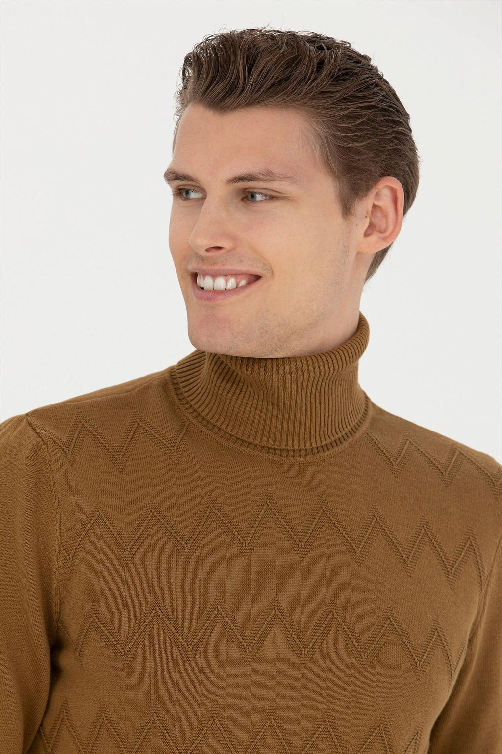 Мужской легкий свитер цвета хаки - U.s. polo assn фото 9