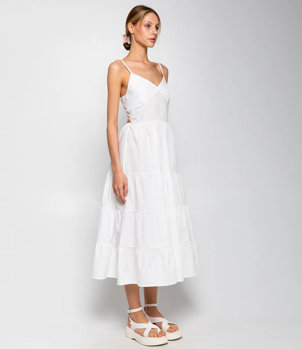 Сарафан #КТ1509, белый