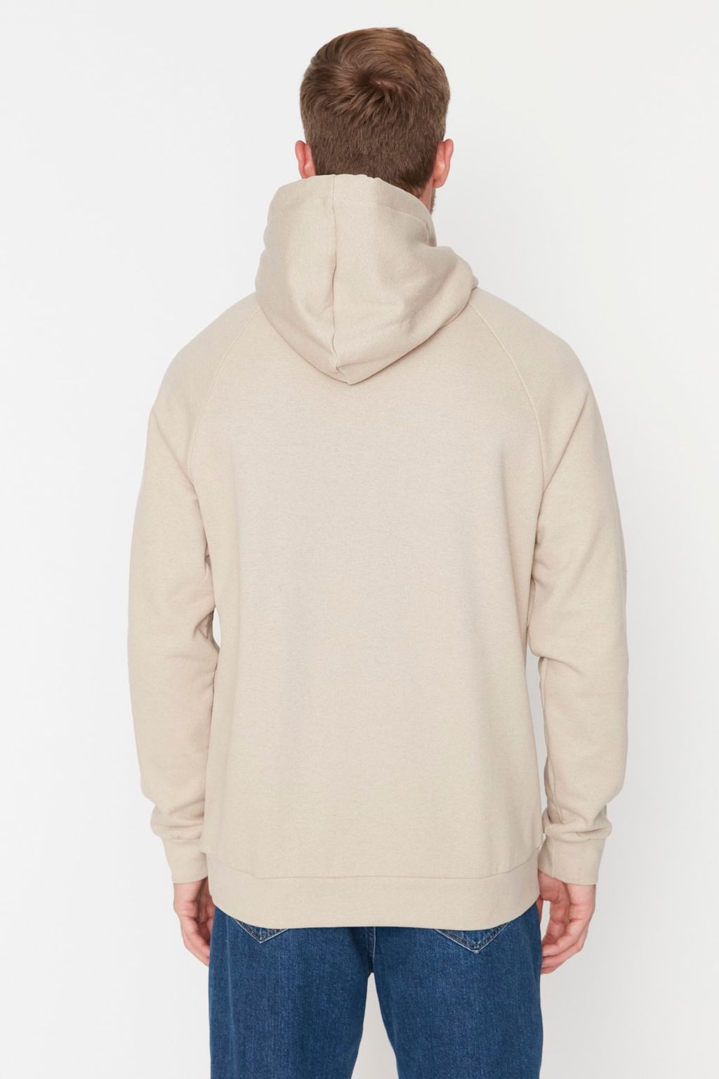 TRENDYOL MAN Gri Regular/Normal Kesim Kapusonlu Ici Polar/S?cak Tutan Sweatshirt TMNAW23SW00194 - Trendyolmilla фото 5
