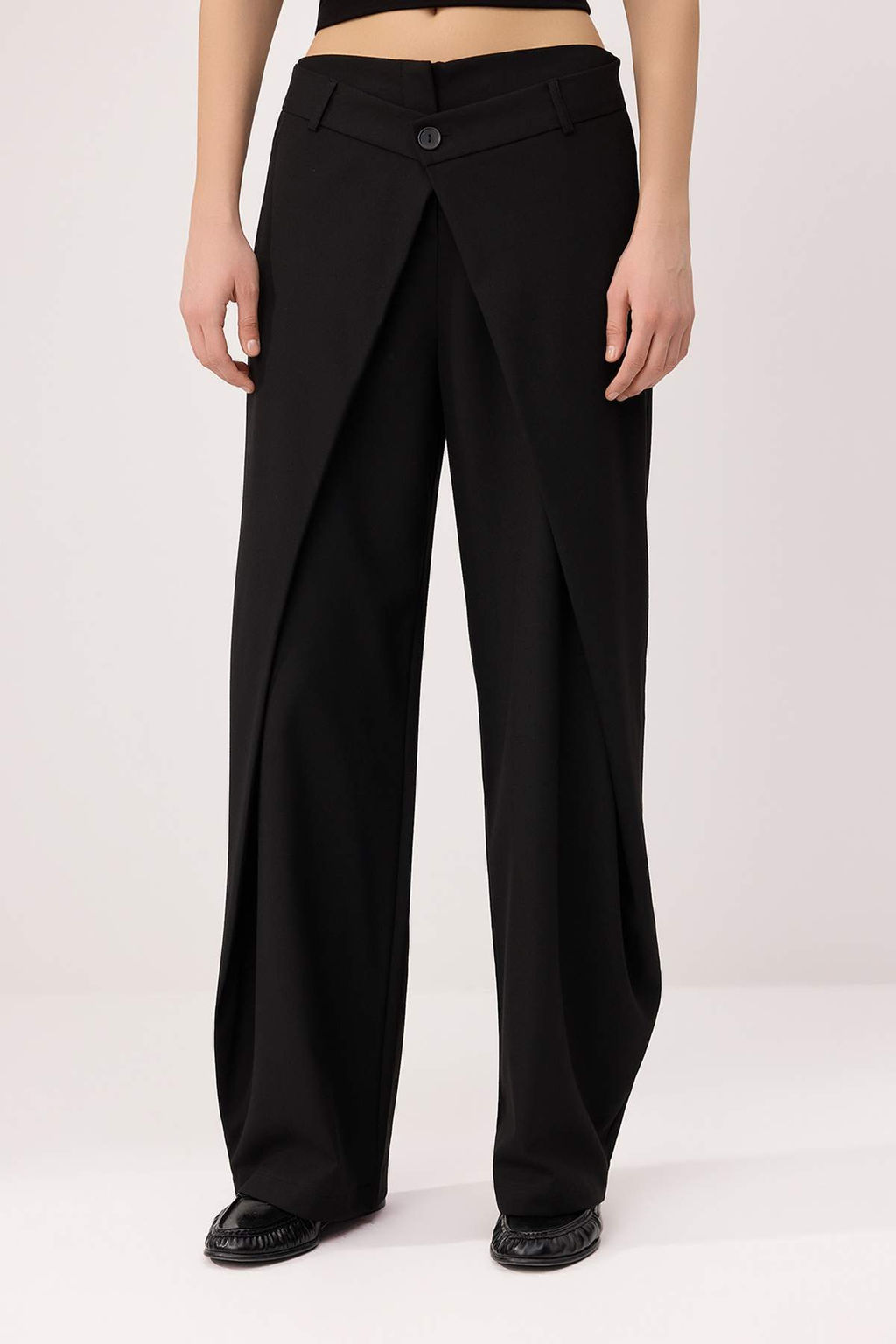 Gri Hacimli Pilili Balon Fit Cizgili Kumas Pantolon TWOAW26PL00149 - Trendyolmilla фото 8