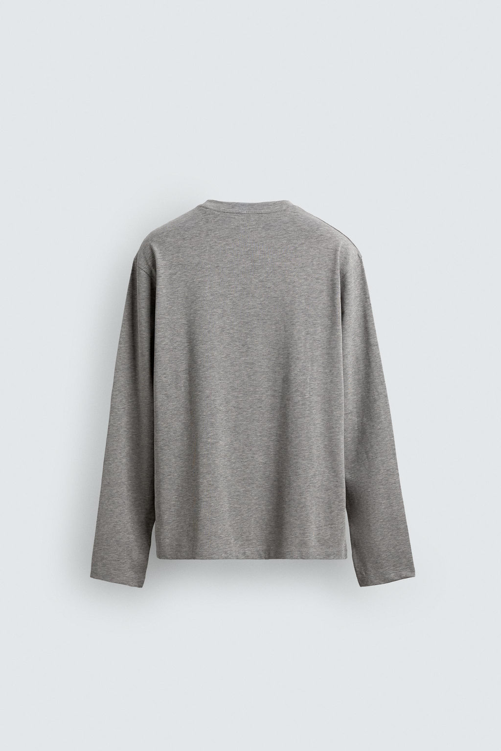 CAMISETA MEDIUM WEIGHT MANGA LARGA / Gris vigor? - Zara фото 7