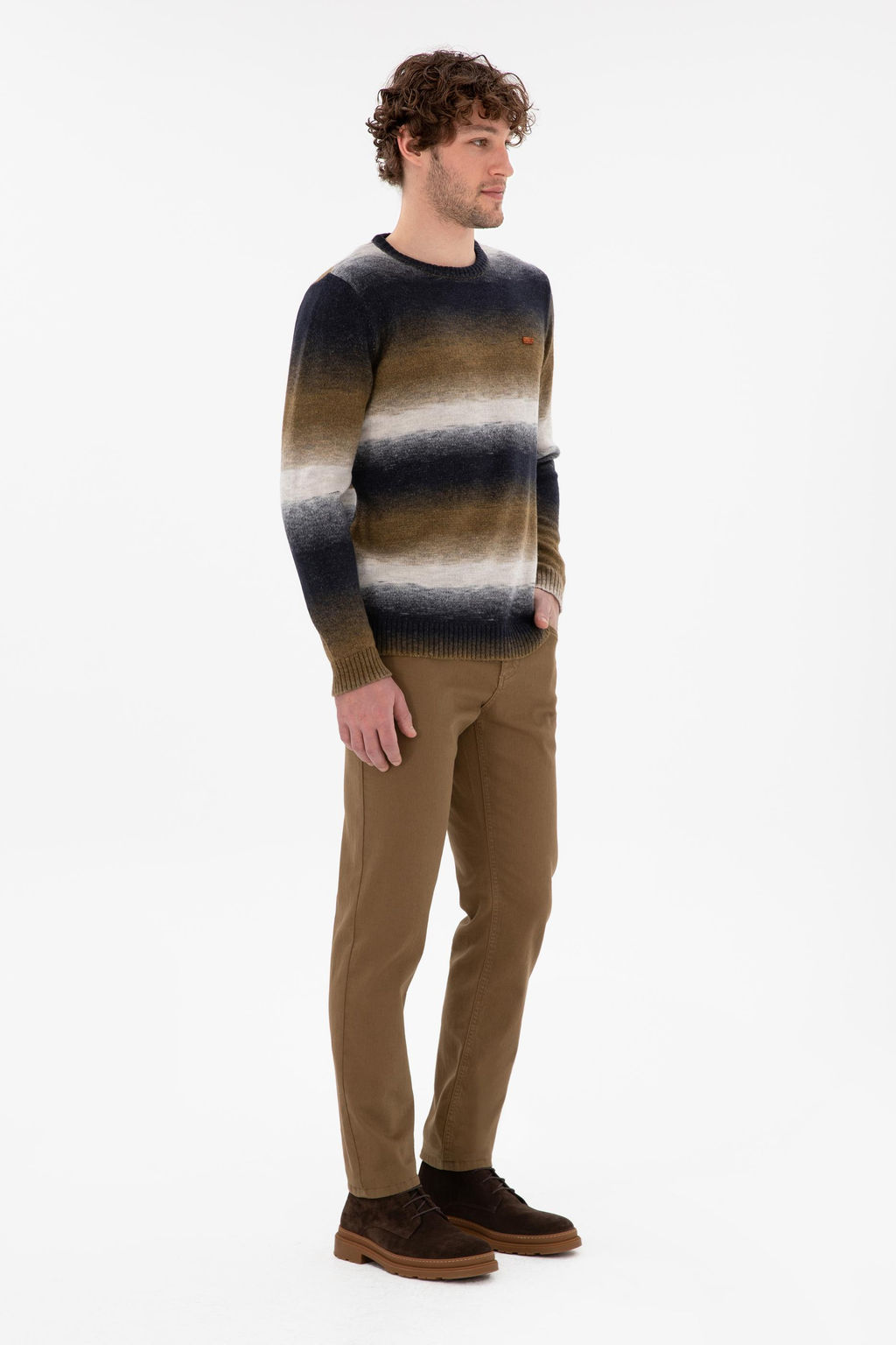 Erkek Slim Fit Haki Kanvas Pantolon
