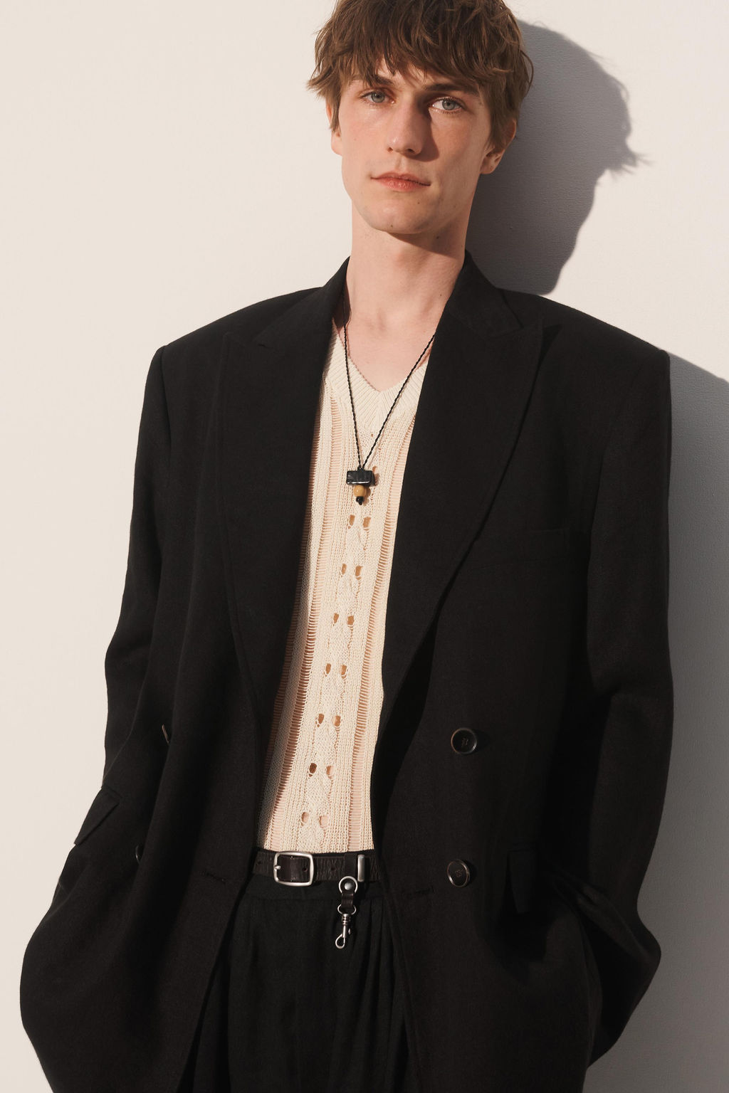 BLAZER CRUZADA TRAJE LINO - LYOCELL / Negro - Zara фото 2