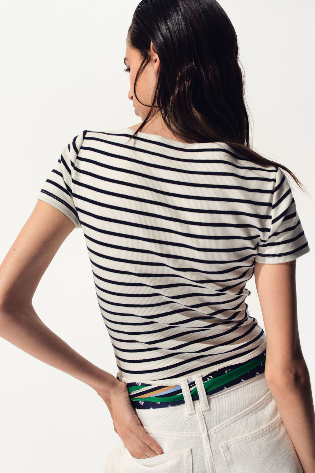Top de algod?n con escote barco - H&m фото 8