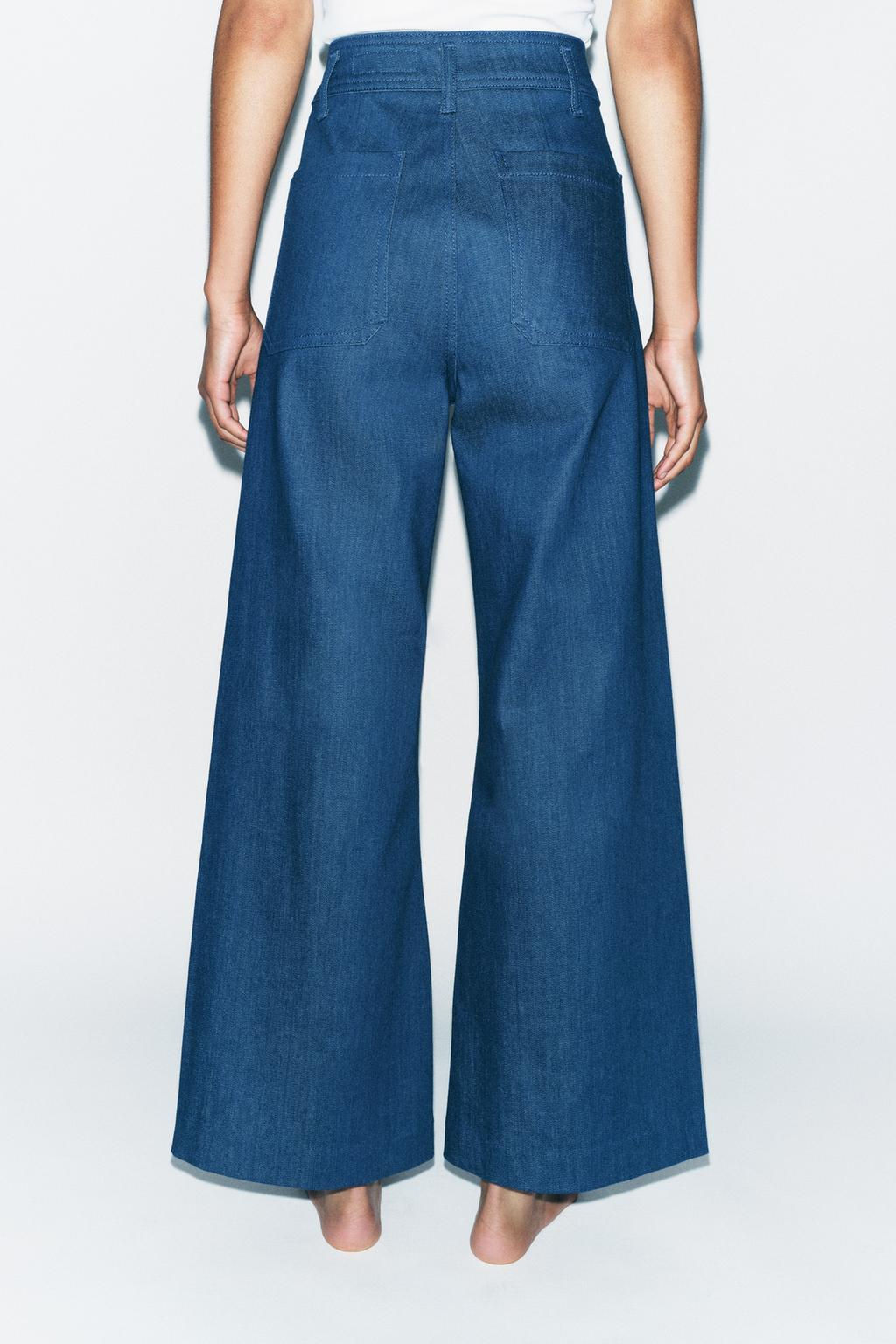 ZW COLLECTION HIGH-WAIST WIDE-LEG JEANS WITH POCKETS - Zara фото 5