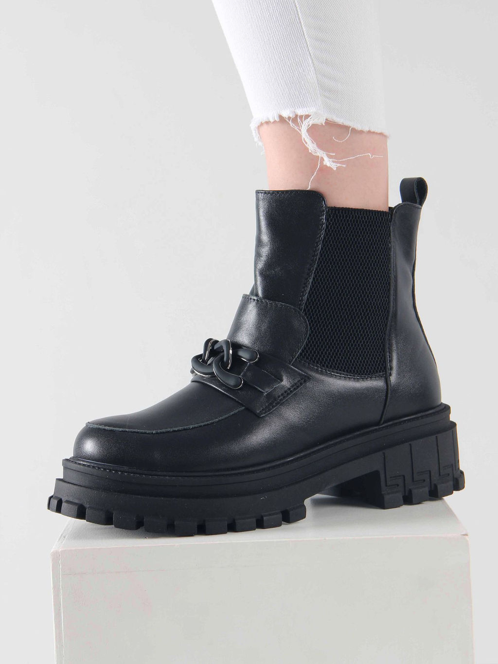 Ботинки 358.5511bl. black /шерсть