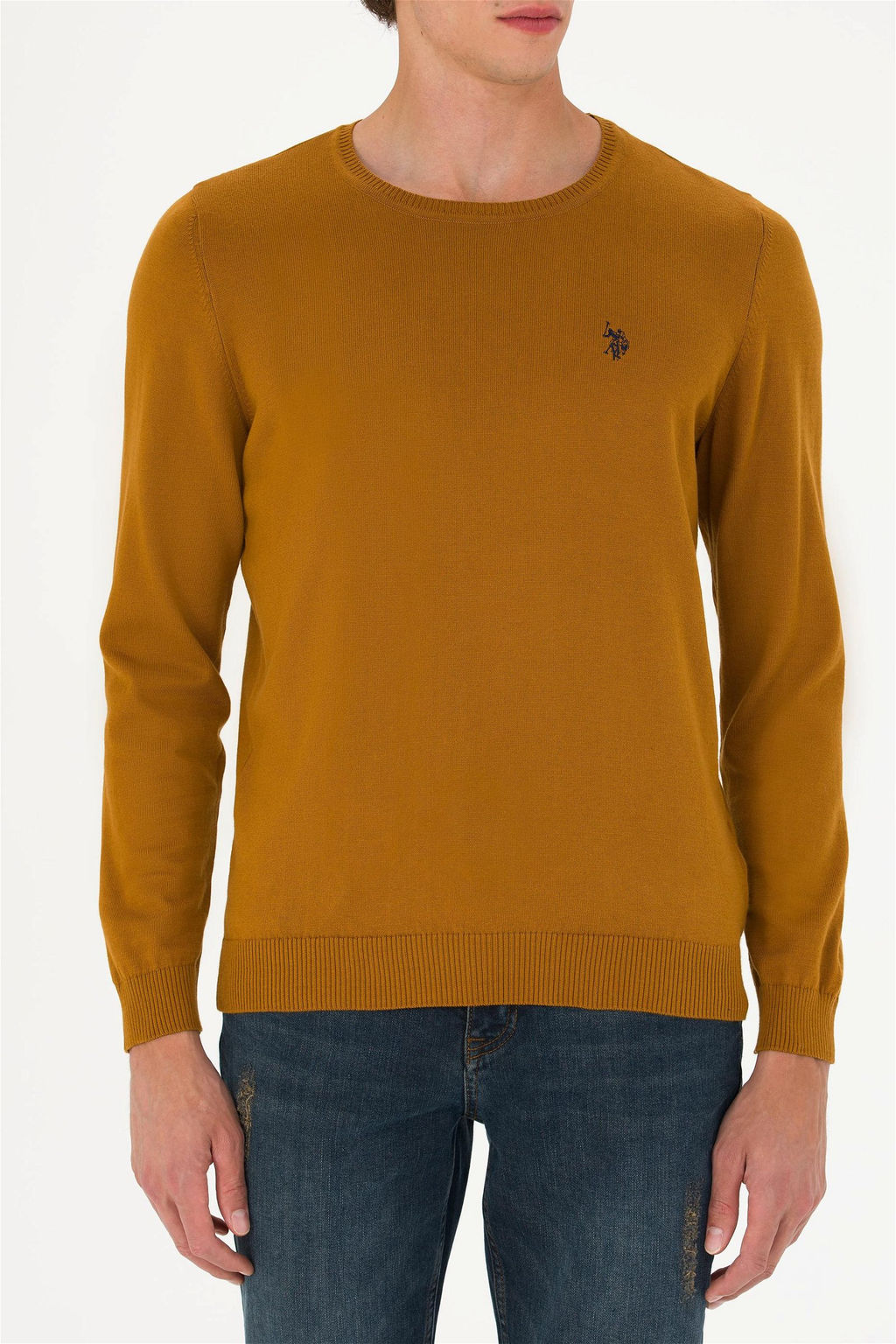 U. S. Polo Assn Мужской базовый свитер кокосового цвета - U.s. polo assn фото 13