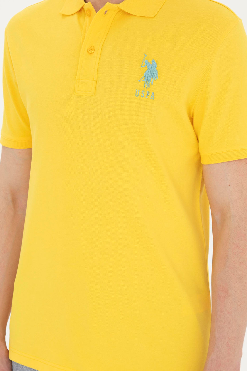 U. S. Polo Assn / Мужская желтая базовая футболка - U.s. polo assn фото 13