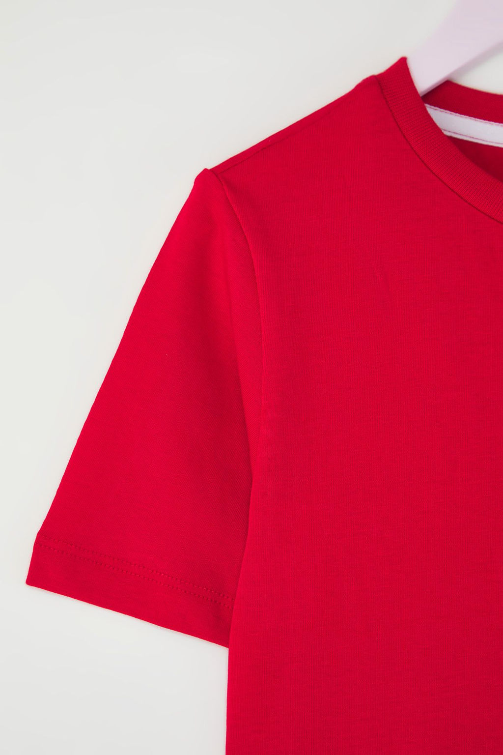 K?rm?z? Unisex %100 Pamuk Basic K?sa Kol Orme T-Shirt TKDSS25TS00006 - Trendyolmilla фото 10