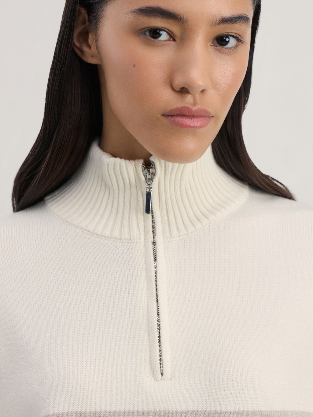 Джемпер на молнии в полоску / Zarina  фото 6