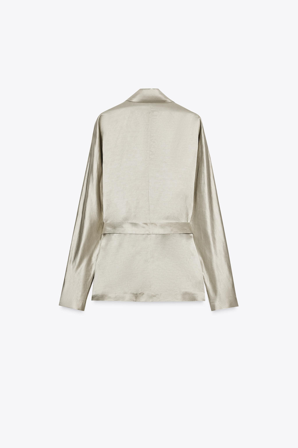 ZW COLLECTION LIMITED EDITION SATIN BELTED BLAZER - Zara фото 5