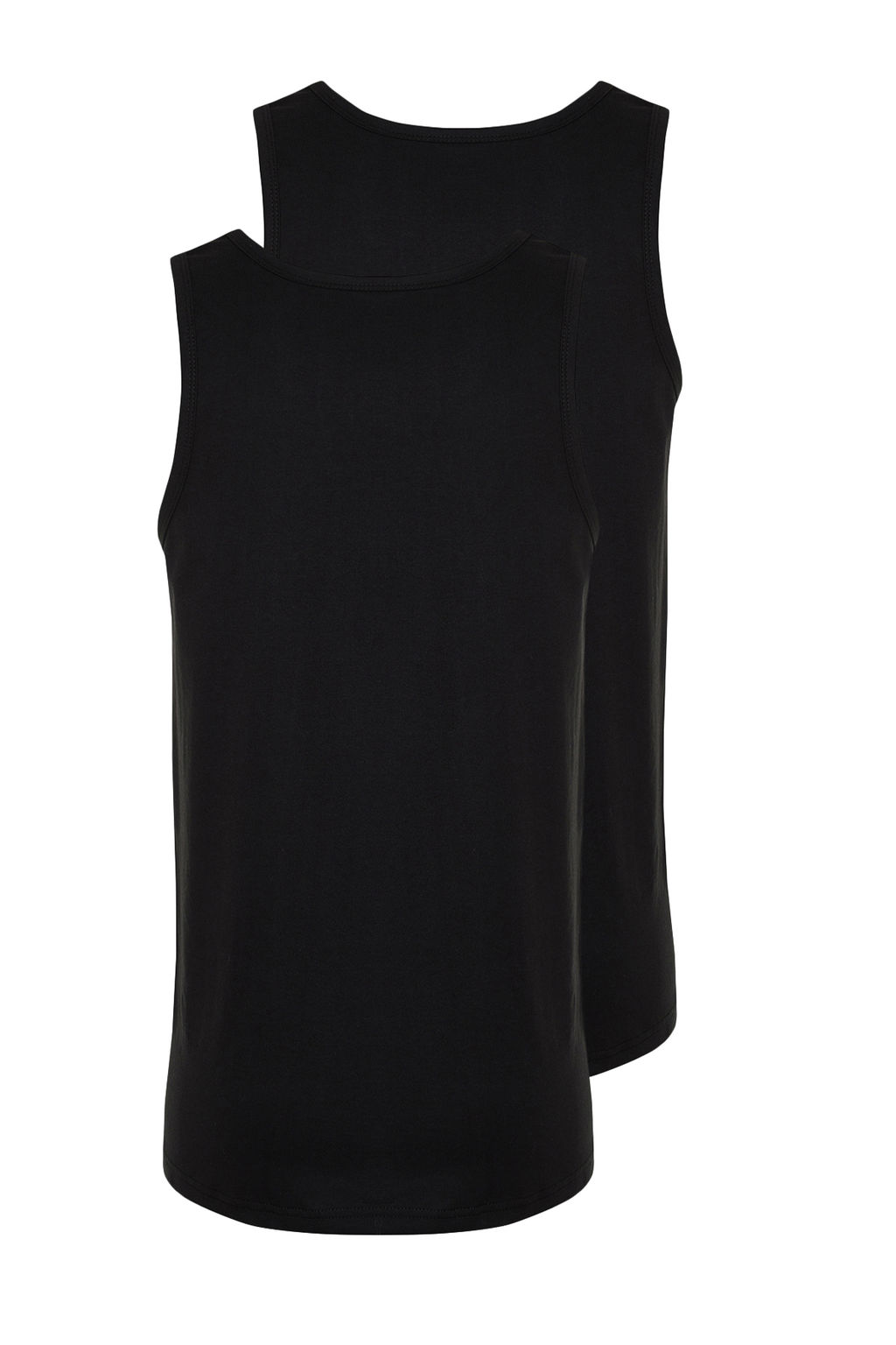 TRENDYOL MAN Siyah Basic 2li Paket Ic Giyim Atlet TMNSS24AL00007 - Trendyolmilla фото 5