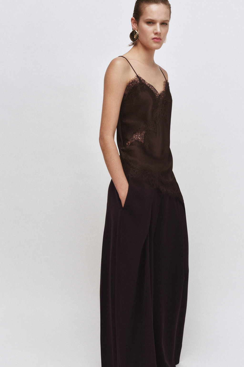 ZW COLLECTION LACE CAMISOLE TOP - Zara фото 19