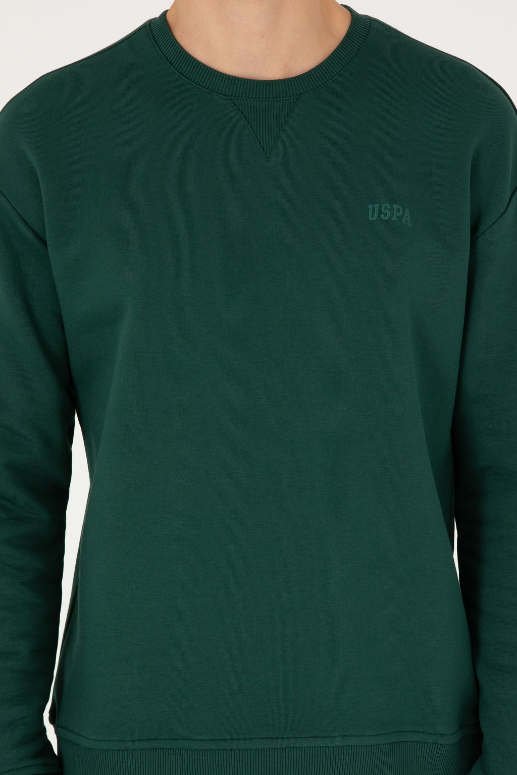 Мужской темно-зеленый базовый свитшот Неожиданная скидка в корзине - U.s. polo assn фото 6