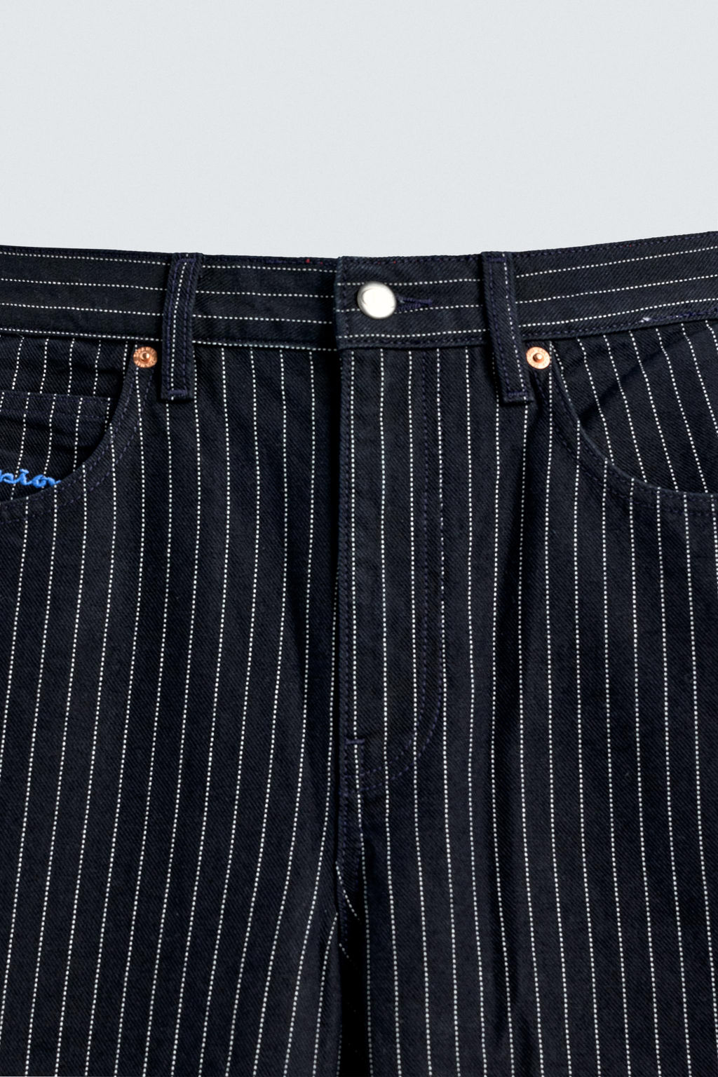 CHAMPION ® X ZARA STRIPED BAGGY FIT JEANS  фото 8