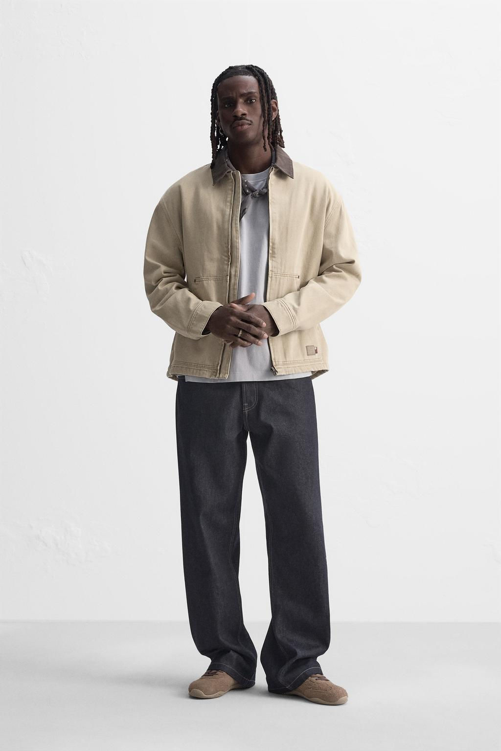 CONTRAST COLLAR JACKET