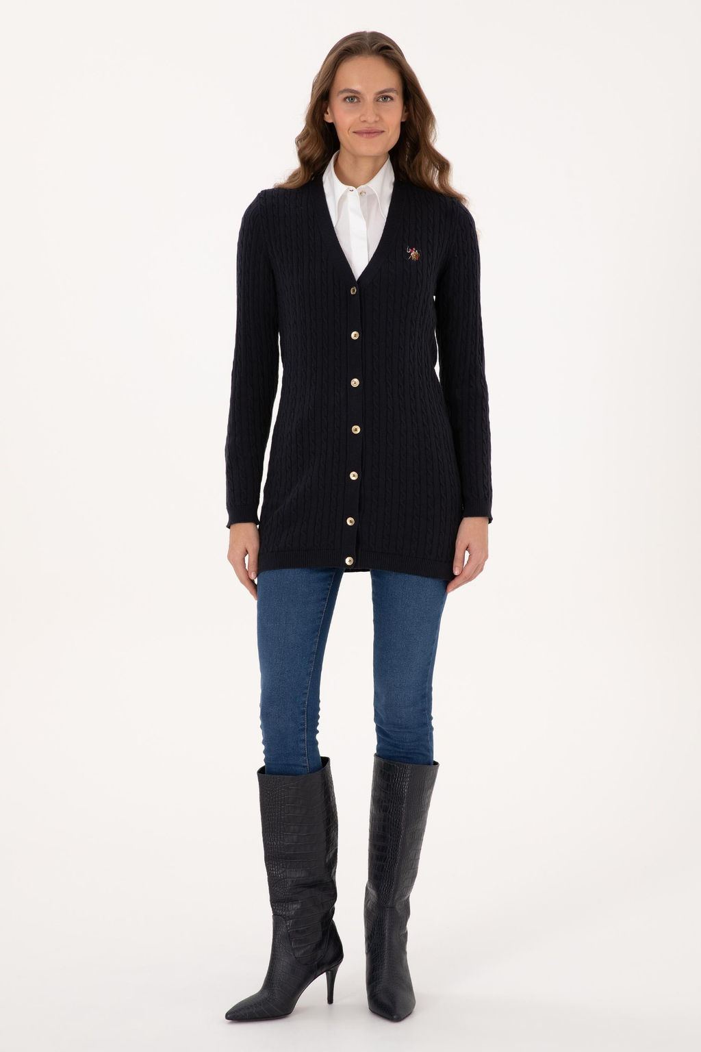 Kad_n Lacivert Basic Triko H_rka - U.s. polo assn фото 4