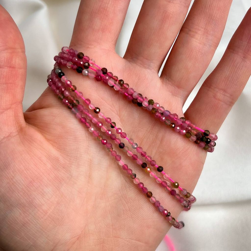 Бусины для украшений из Турмалина микс огранка