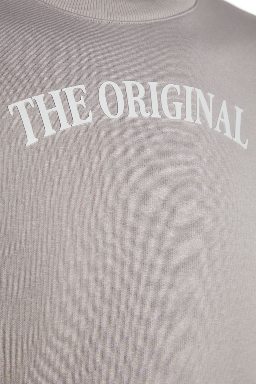 Gri Regular/Normal Kesim Ici Polar/S?cak Tutan Yaz? Bask?l? Sweatshirt TMNAW24SW00183 - Trendyolmilla фото 8