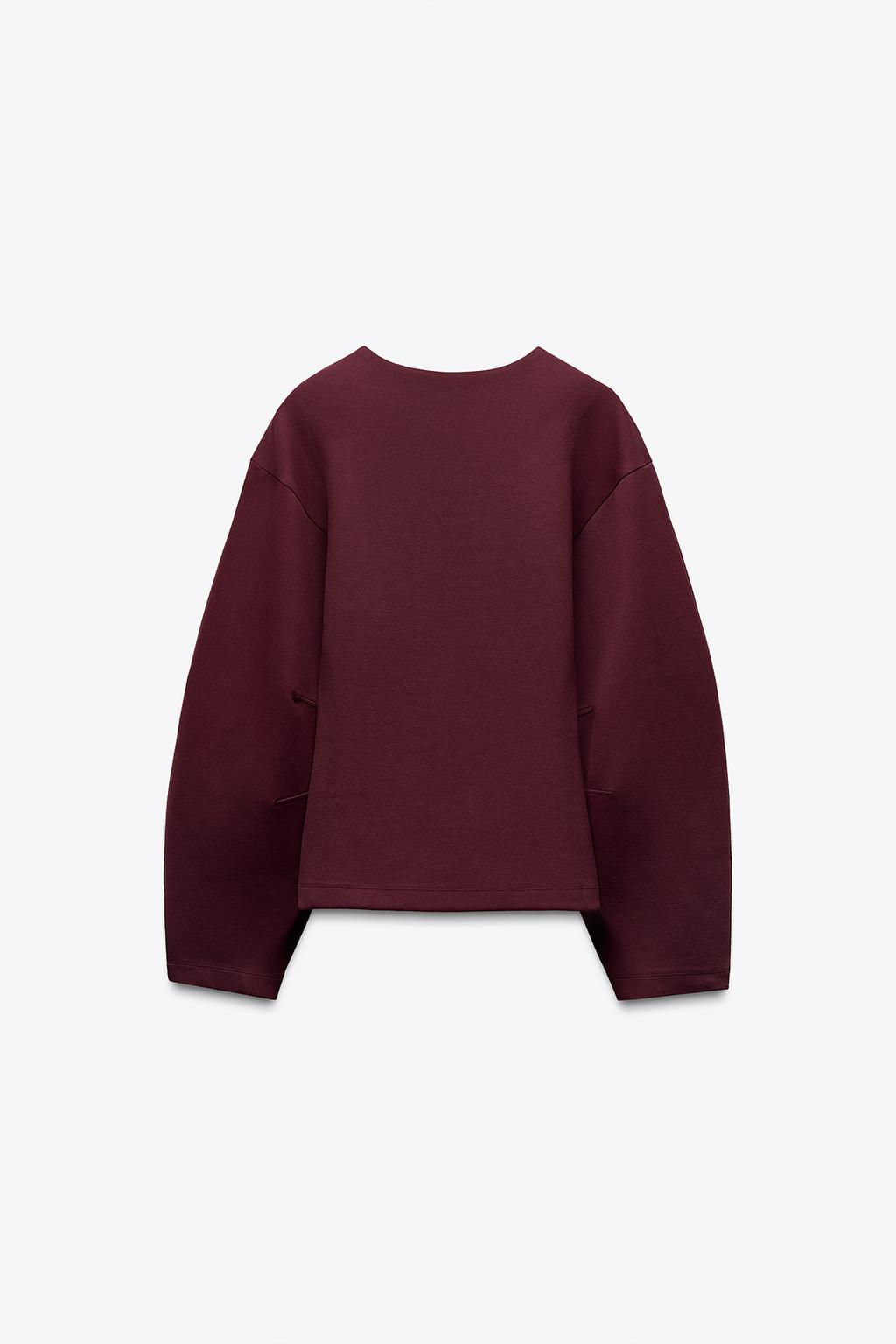 FITTED INTERLOCK SWEATSHIRT - Zara фото 18