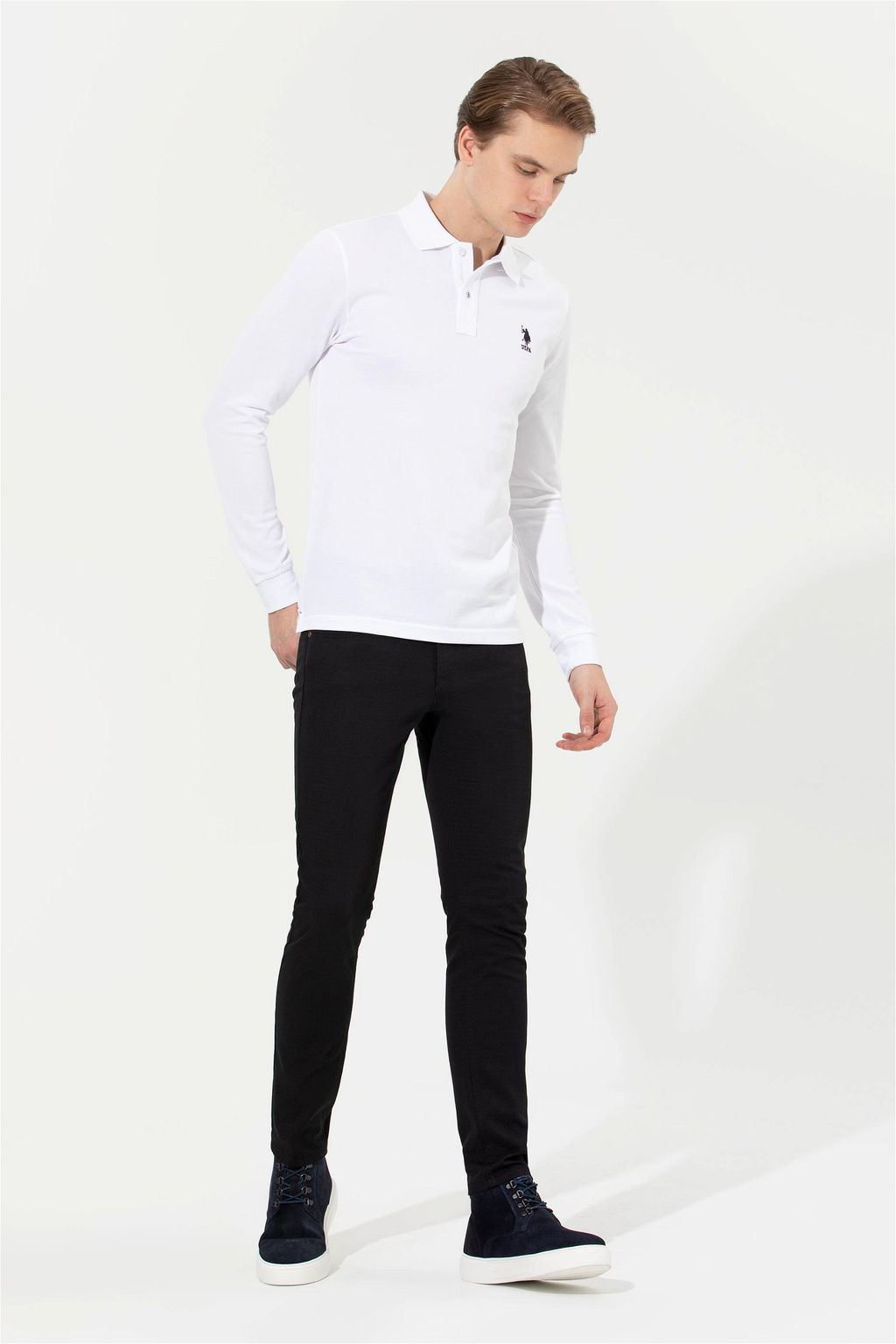 U. S. Polo Assn / Мужские черные брюки из плотной ткани - U.s. polo assn фото 8