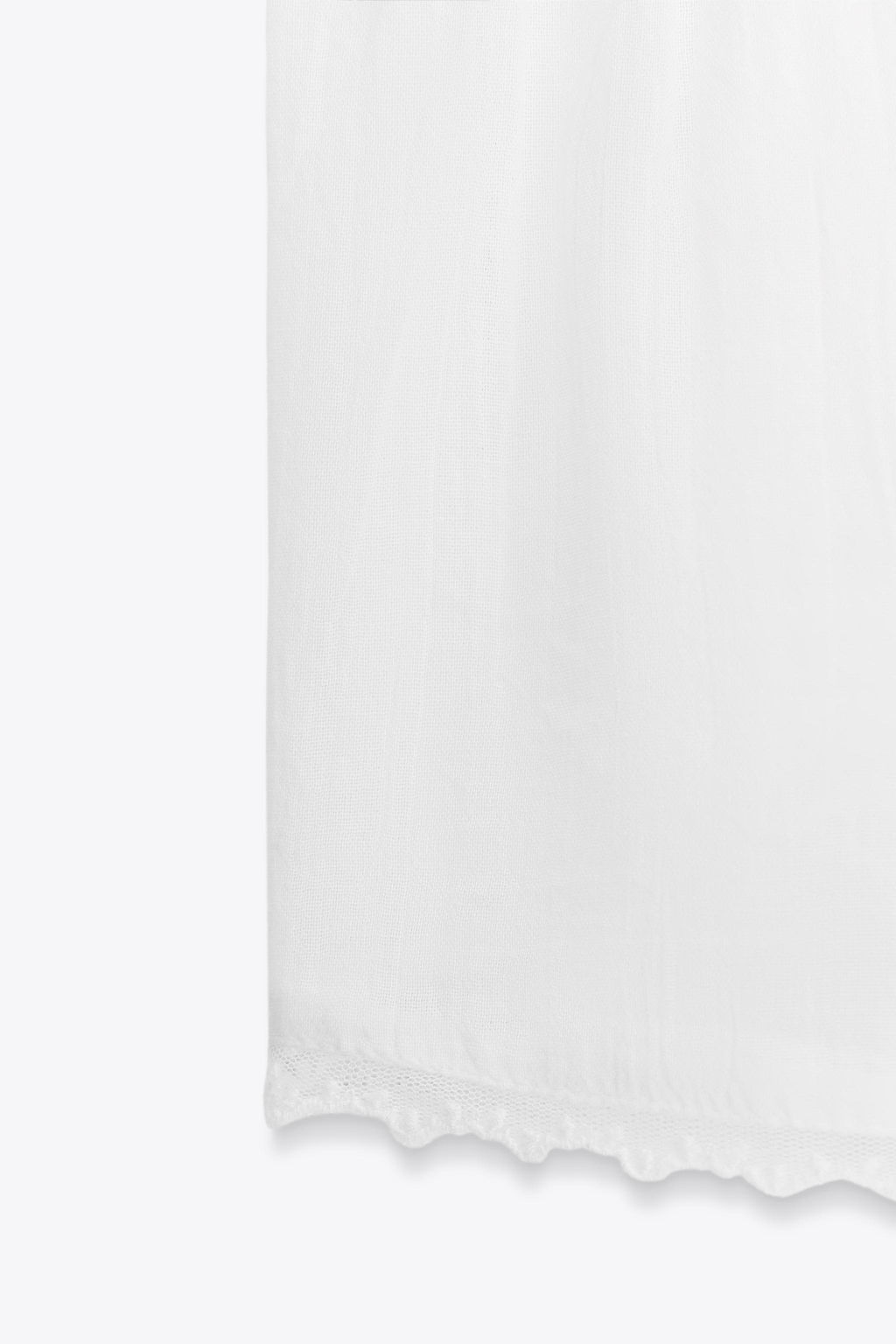 LACE-TRIMMED CHIFFON TOP - Zara фото 6