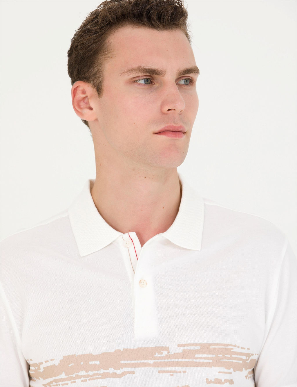 Ekru Slim Fit Polo Yaka Ti__rt - Pierre cardin фото 2
