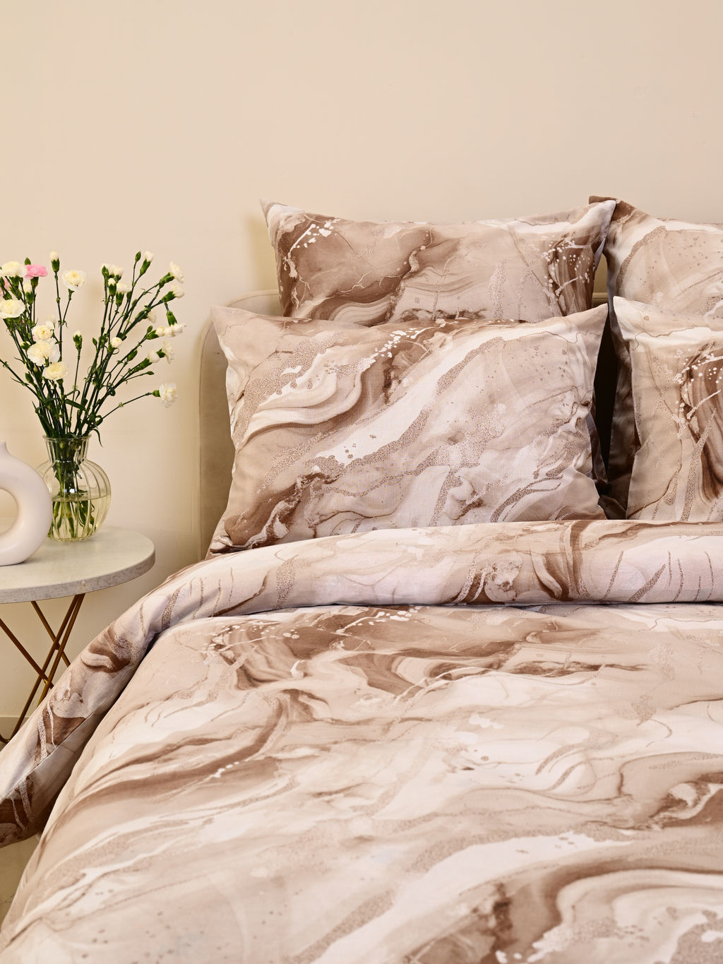 Пододеяльник бязь люкс на молнии - Мрамор 150х215