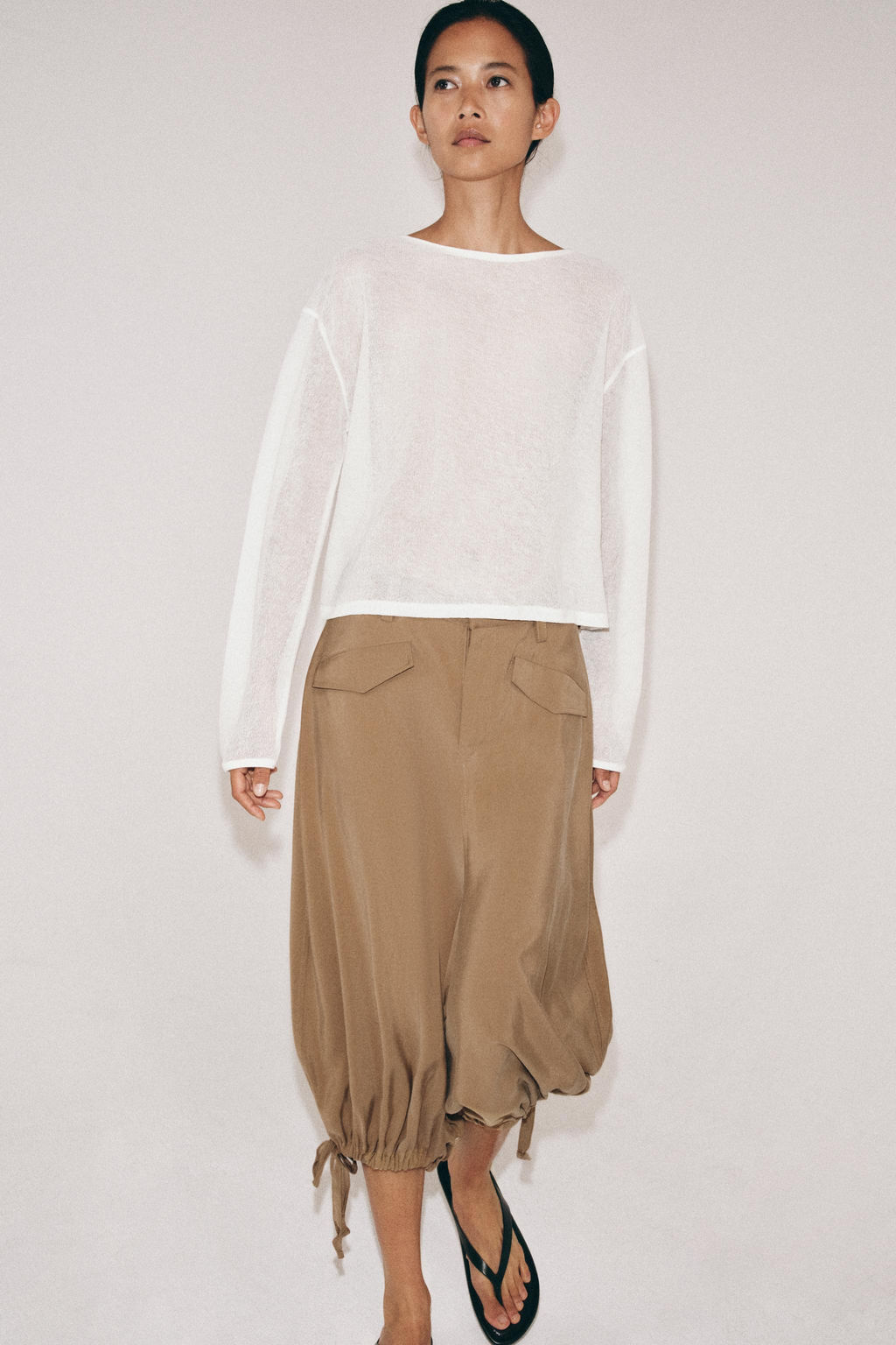 JERSEY R?STICO CALADO / Blanco - Zara фото 2