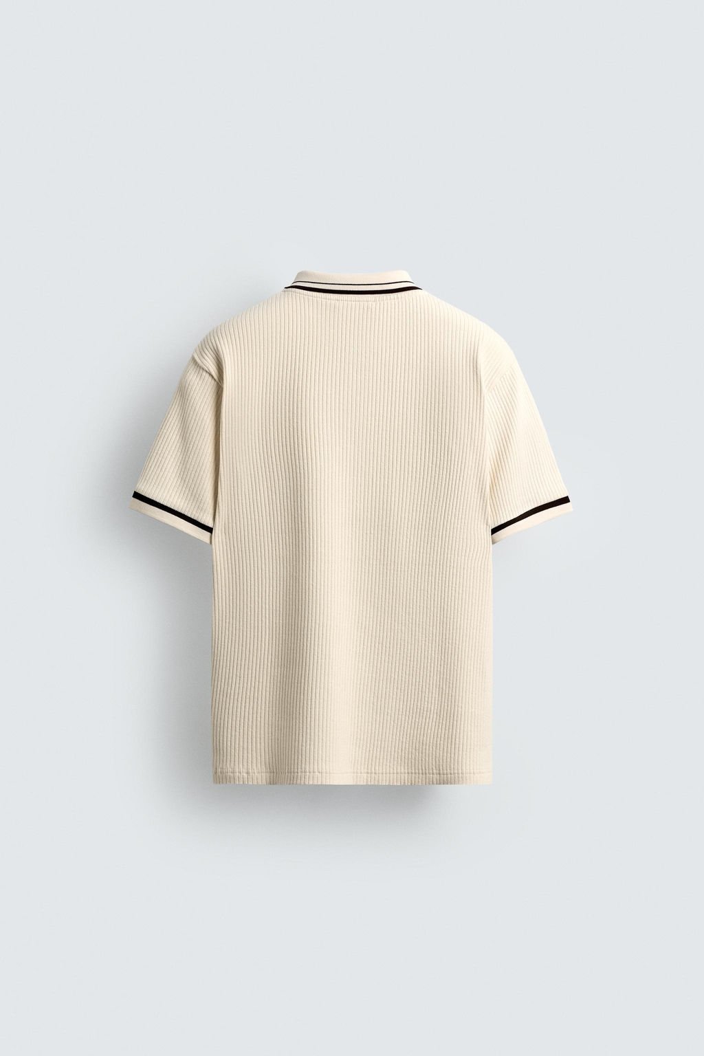 CONTRAST RIBBED POLO SHIRT - Zara фото 7