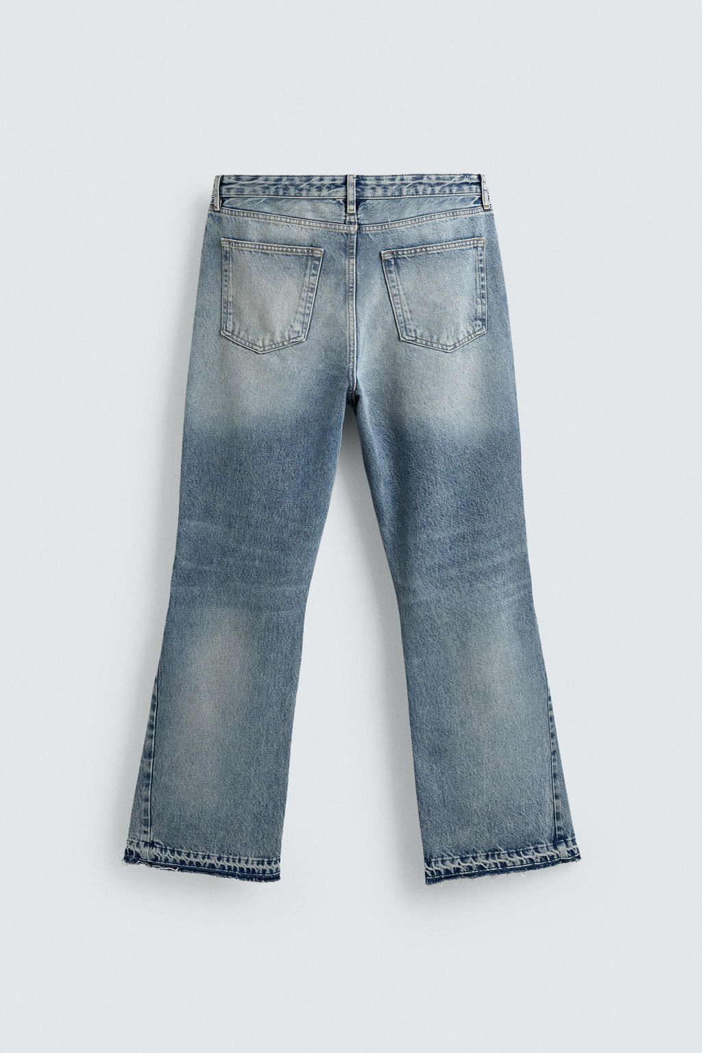 JEANS FLARE FIT ROTOS / Azul medio - Zara фото 8