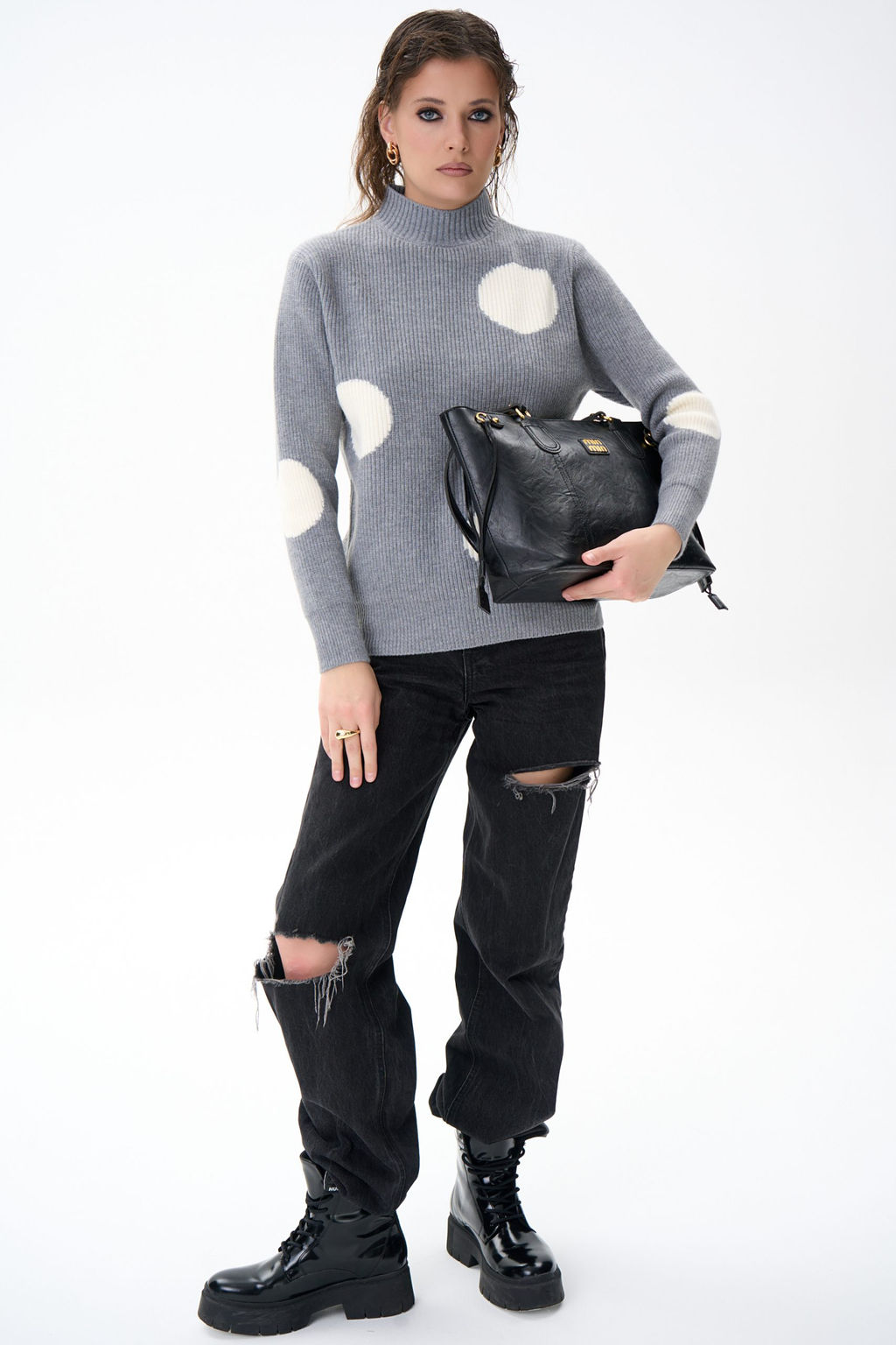 Свитер Зои (серый) - Эльза фото 5