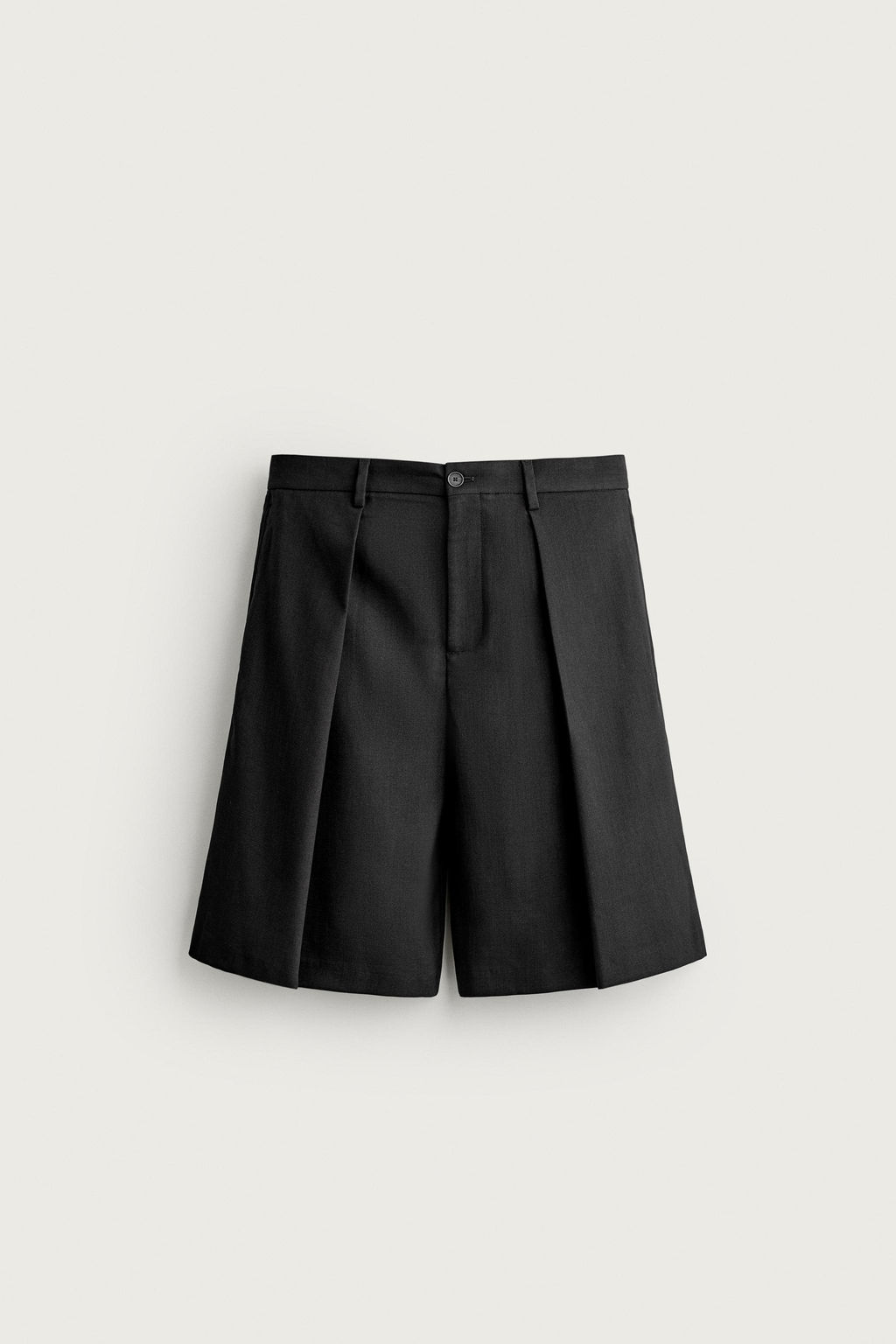 BERMUDA WIDE FIT PLIEGUES / Negro - Zara фото 6