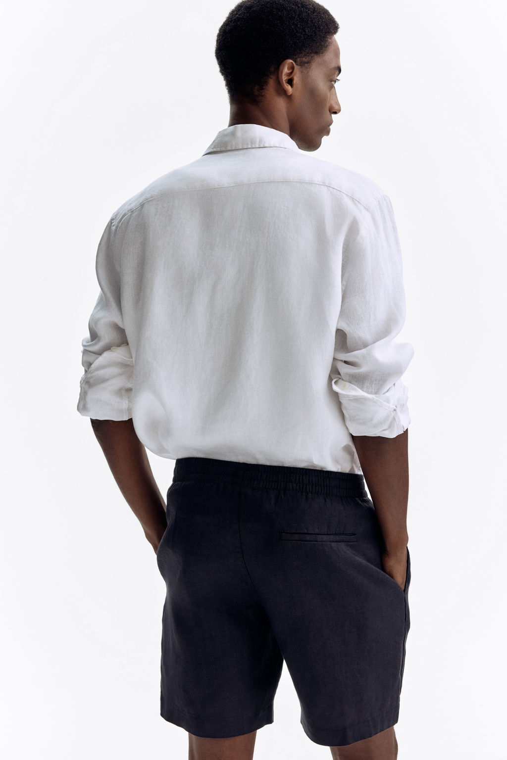 Pantal?n corto de lino Regular Fit - H&m фото 5