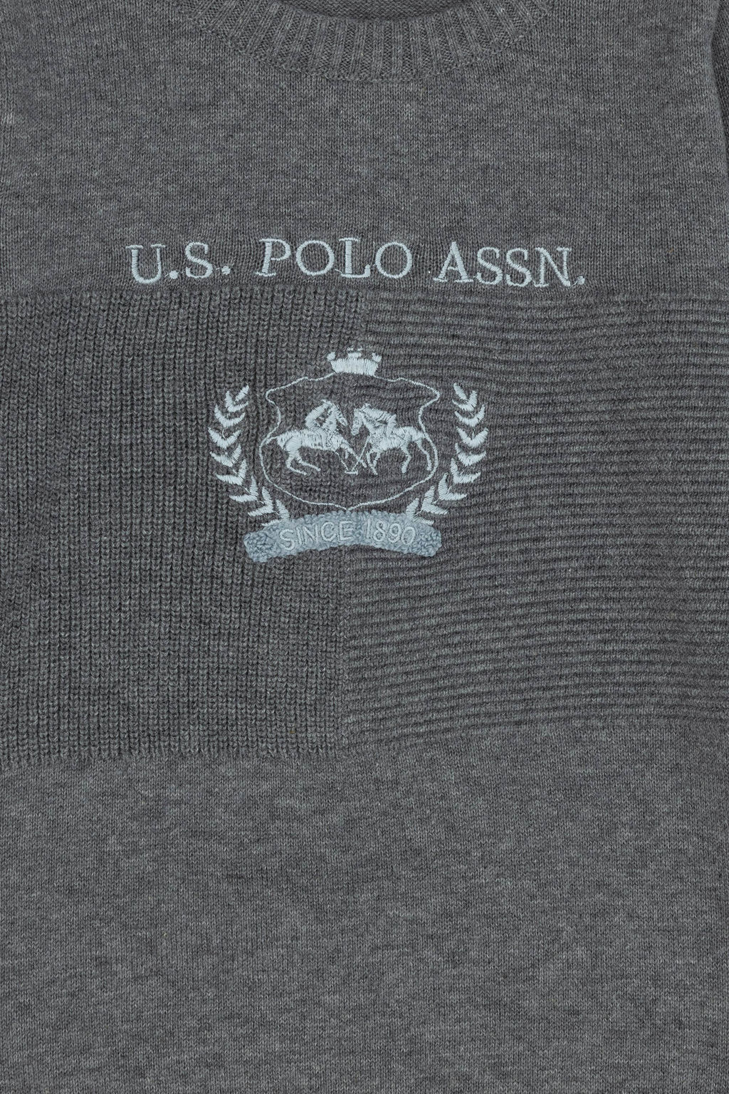 U. S. Polo Assn Серый меланжевый свитер для мальчика - U.s. polo assn фото 9