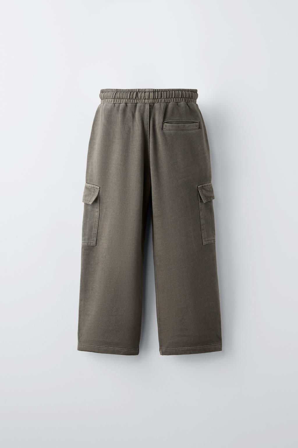 GARMENT DYED CARGO TROUSERS - Zara фото 5