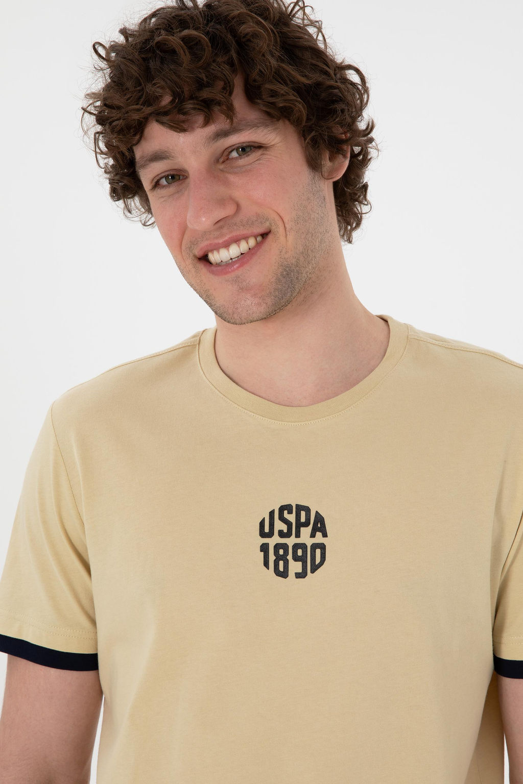 Erkek Regular Fit Bisiklet Yaka A__k Haki Ti__rt Sepette S_rpriz _ndirim - U.s. polo assn фото 2