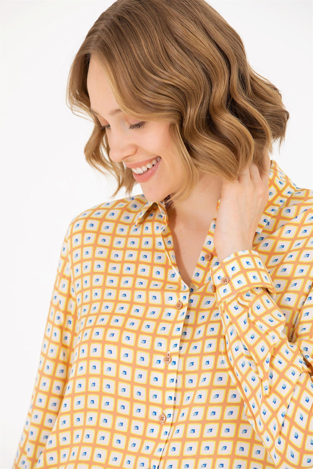 Женская рубашка лосося с длинным рукавом - U.s. polo assn фото 9