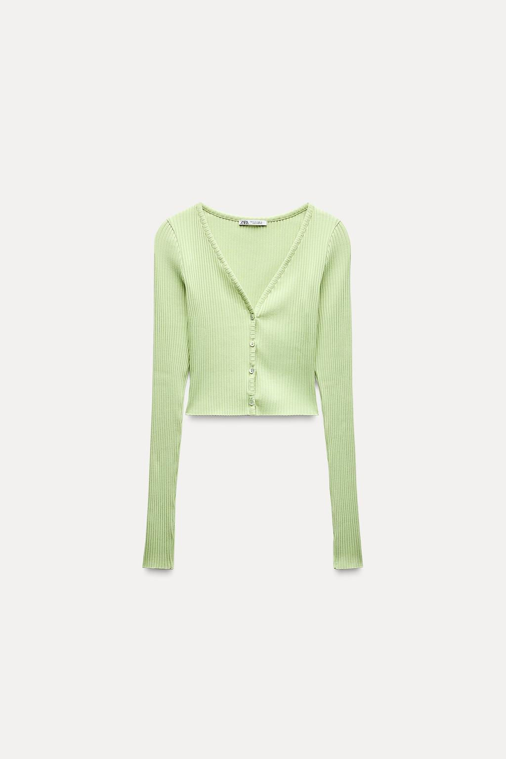 RIBBED CARDIGAN - Zara фото 4