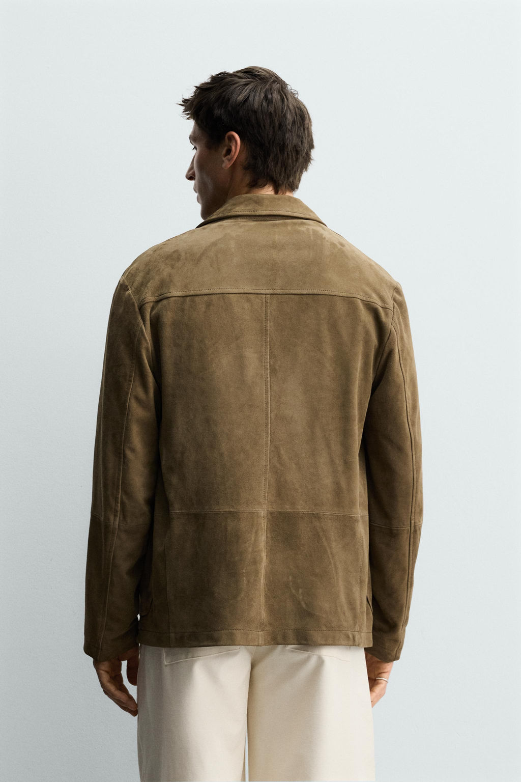 BLAZER RELAXED FIT PIEL ANTE / Oliva - Zara фото 3