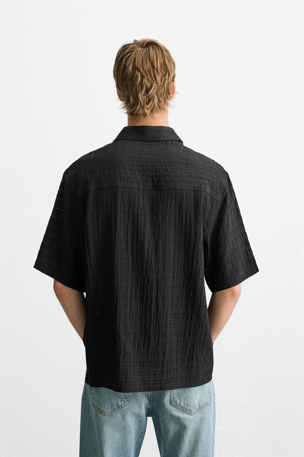 TEXTURED CHECK SHIRT - Zara фото 3
