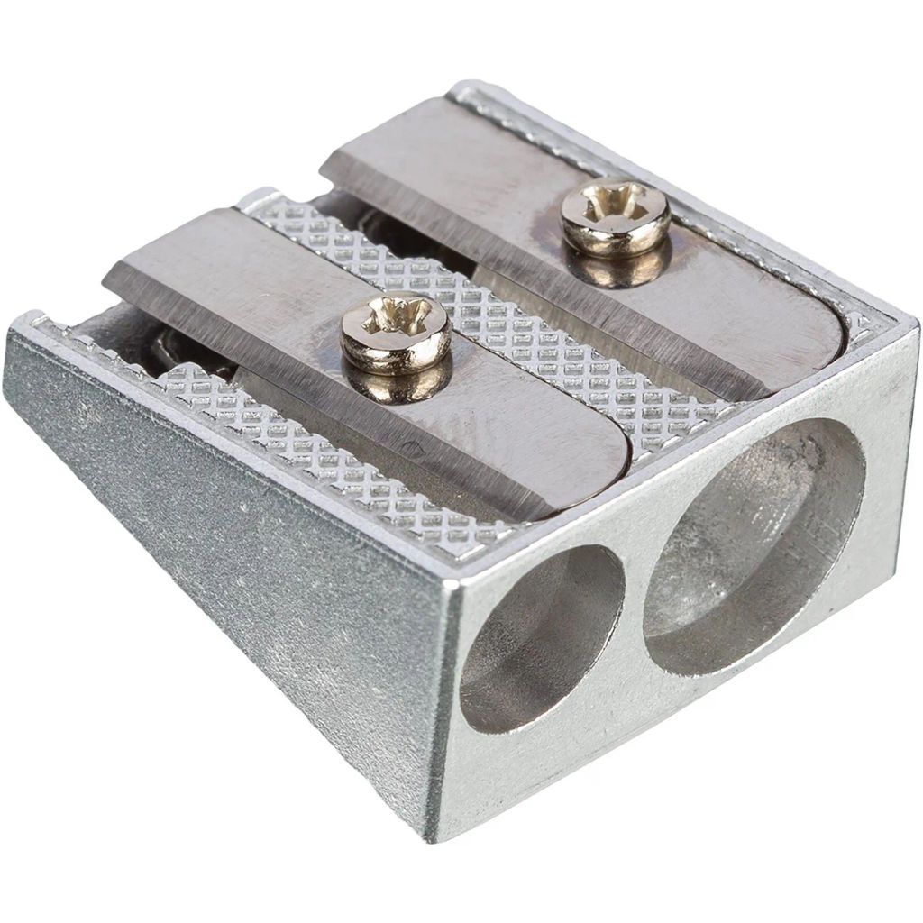 Точилка металлическая клиновидная Attache Economy, два отверстия  фото 2