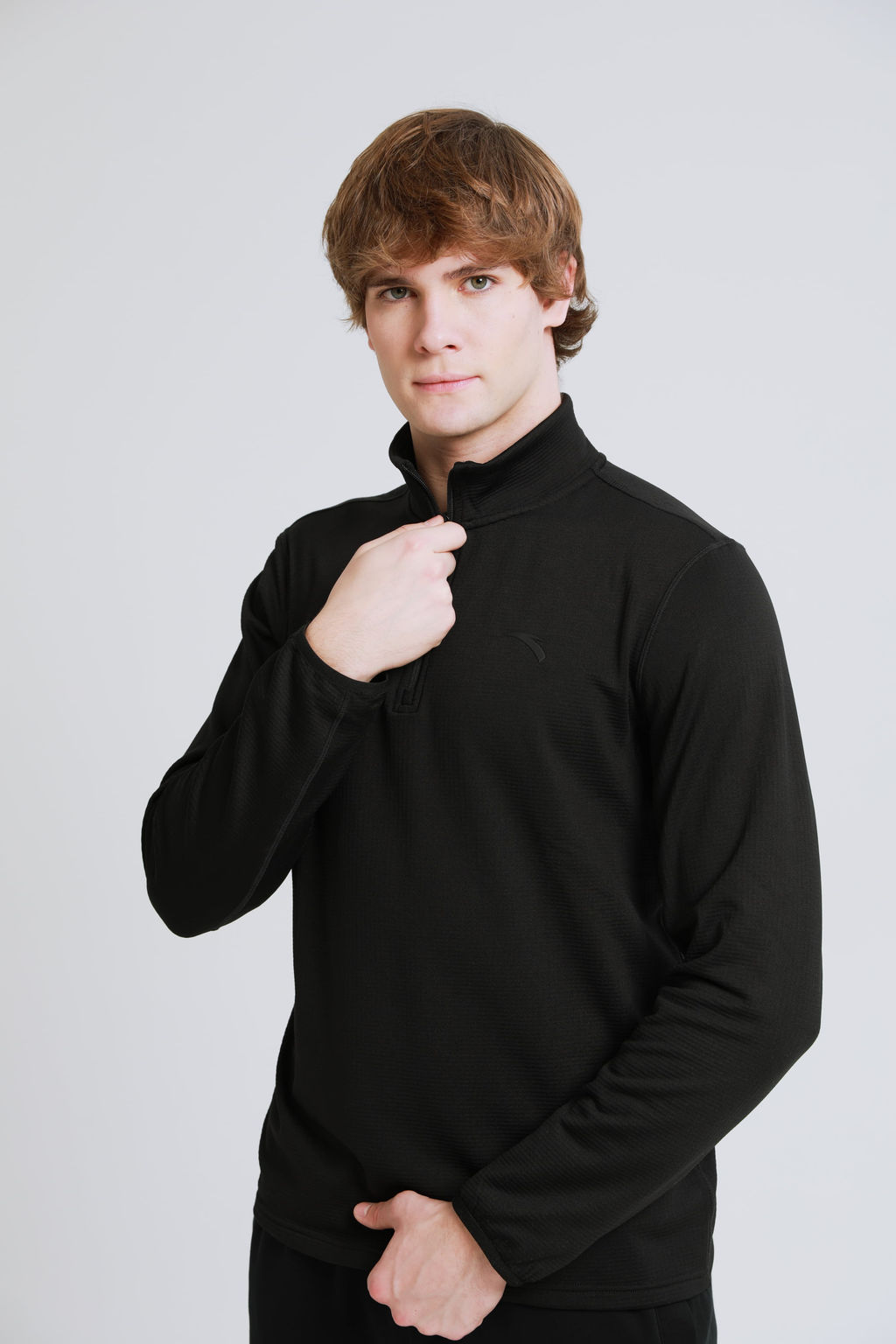 Лонгслив half-zip Чёрный
