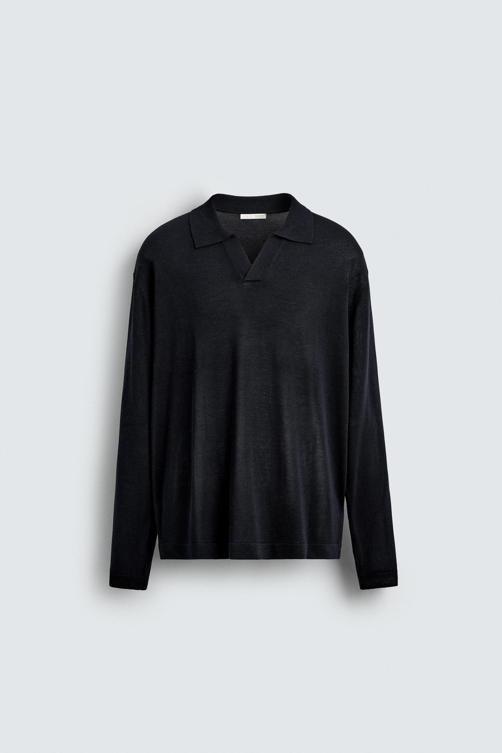 TEXTURED KNITTED POLO SHIRT - Zara фото 7