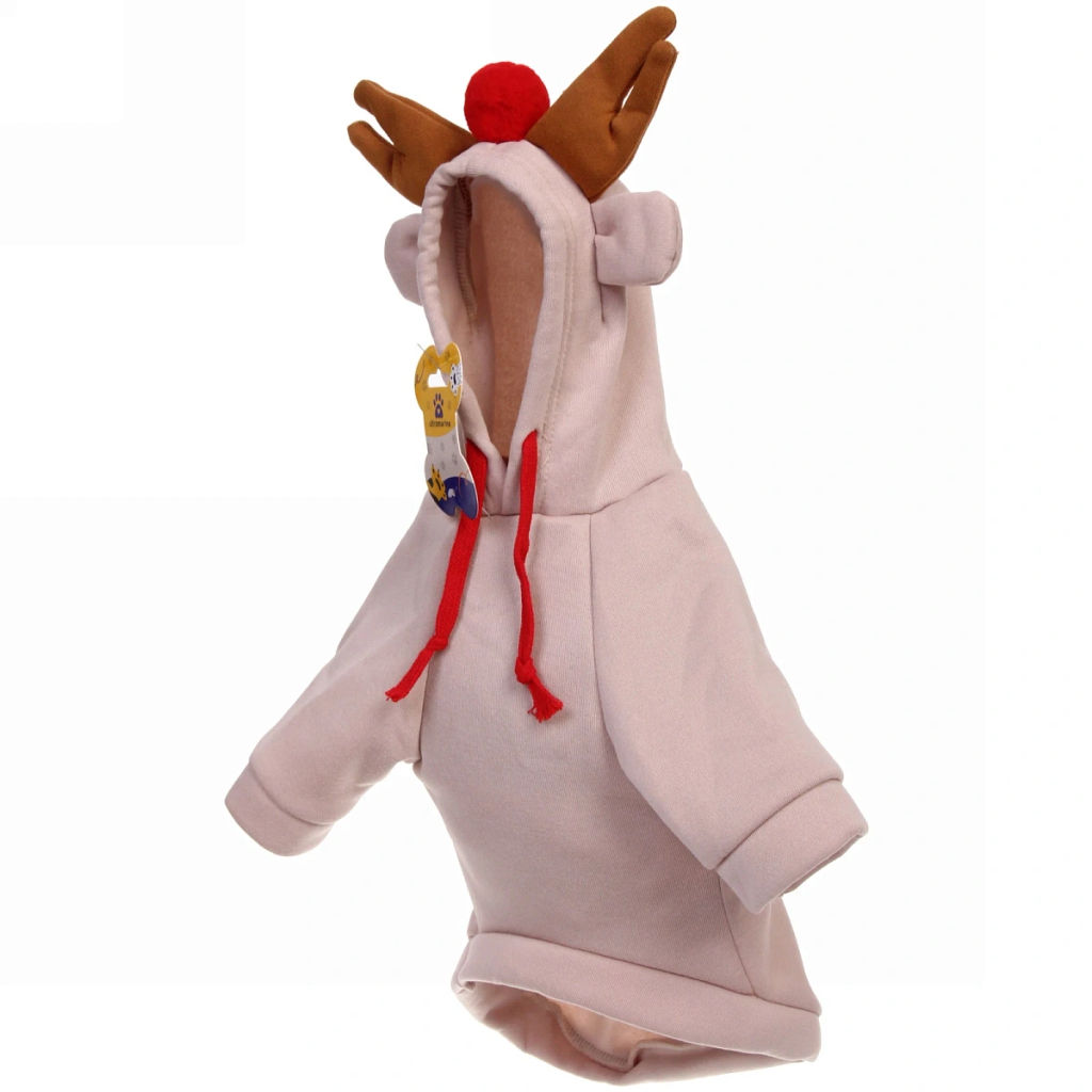 Кофта-толстовка для собаки "Wonderful style-Олень Рудольф" с капюшоном, размер XL (56*40см) Ultramarine