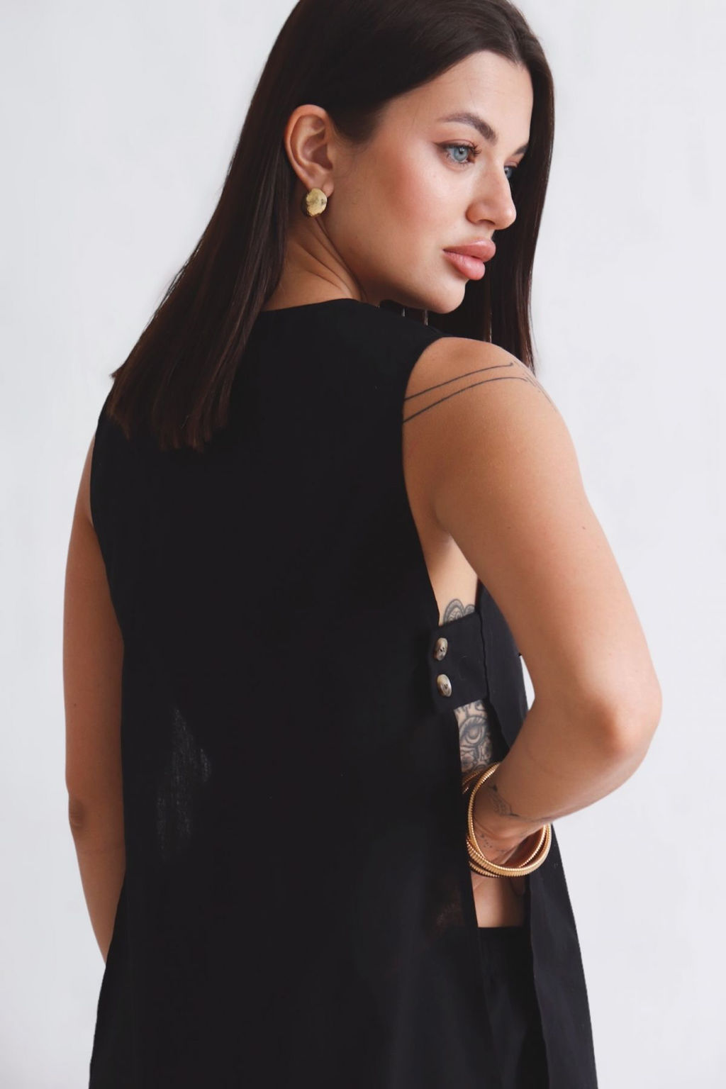 Martichelli Костюм хлопковый летний чёрный  фото 6